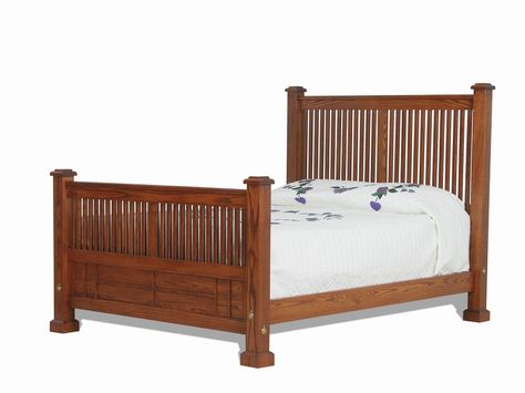 Amish Mission Bed Mission Style Beds, Masculine Bed, Makeover House, Queen Bed Dimensions, Hardwood Bed, Head Boards, Mission Style Furniture, Mission Furniture, Designer Bed