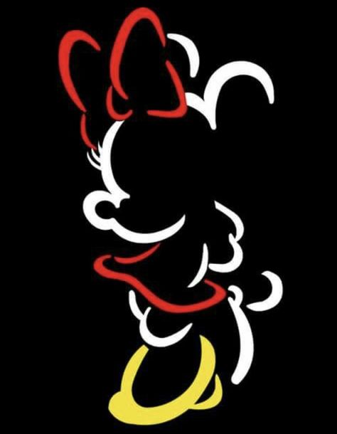 Minnie Mouse Mickey Mouse Kunst, Silhouettes Disney, Miki Fare, Disney Silhouettes, Idee Cricut, Mouse Crafts, 디즈니 캐릭터, Mickey Mouse Art, Images Disney