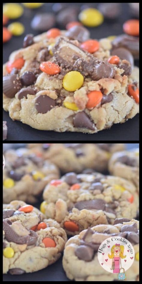 Reese’s Cookies, Reese Cup Cookies, Reese's Cookies, Reese's Recipes, Reeses Cookies, Sunshine Cookies, Pie Cups, Candy Bar Cookies, Italian Christmas Cookies