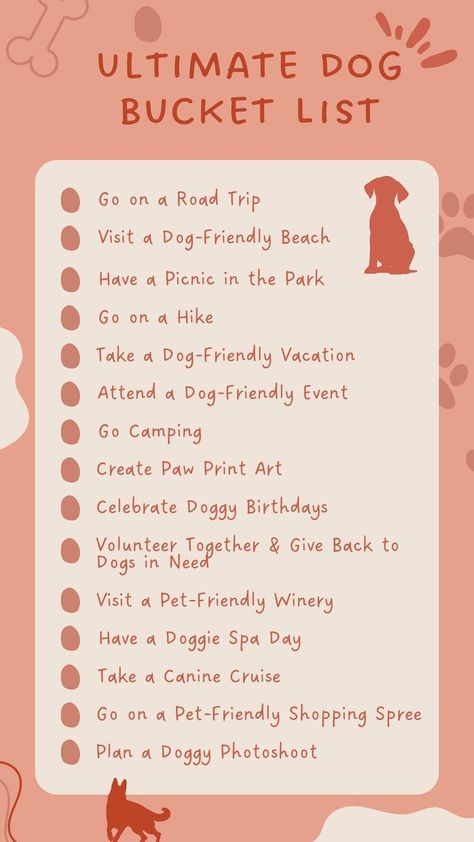 ultimate dog bucket list... Dog Owner Tips, Dog Bucket List, Friend Advice, Dog Friendly Vacation, Dog Remedies, Puppy Mom, Dog Friendly Beach, Dog Mommy, Dog Enrichment