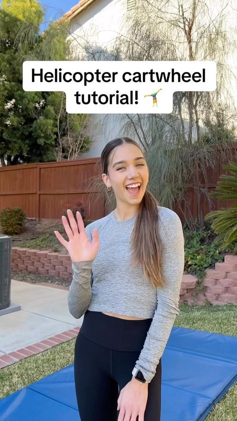 Instagram • Direct One Handed Cartwheel Tutorial, How To Do A One Handed Cartwheel, Helicopter Cartwheel Tutorial, Cartwheel Variations, How To Do A Helicopter Cartwheel, Helicopter Walkover, Helicopter Cartwheel, Cool Gymnastics Tricks, Gymnastics Tutorials