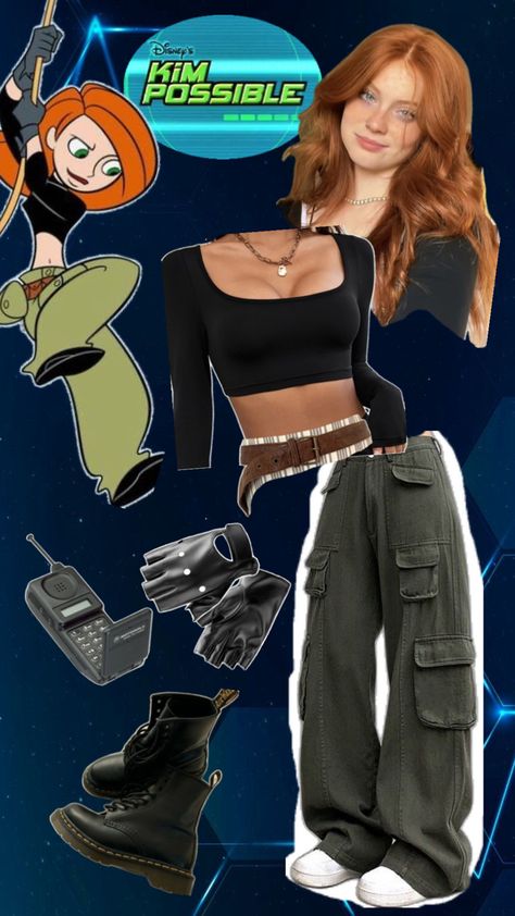 Call me beep me (if you wanna reach me) Blonde Hair Costumes, Kim Possible Halloween Costume, Kim Possible Costume, Red Head Halloween Costumes, Red Hair Halloween Costumes, Classy Halloween Costumes, Diy Halloween Costumes For Women, Holloween Costume, Cute Couple Halloween Costumes