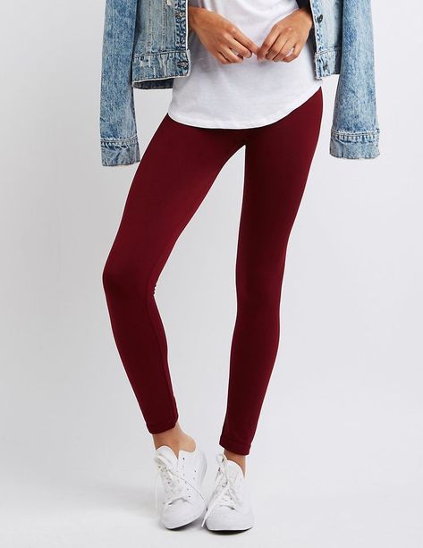 Outfits With Red Leggings, Legging Tshirt Outfit, Burgundy Leggings Outfit, Outfit Pantalon Vino, Jegging Outfit, Maroon Leggings Outfit, Red Leggings Outfit, Burgundy Pants Outfit, Outfits With Red