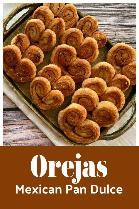 Orejas Cookies, Vegan Mexican Bread, Mexican Bakery Recipes, Mexican Pastry Recipes, Mexican Baked Goods, Easy Concha Recipe, Mexican Deserts Easy, Mexican Dessert Ideas, Mexican Polvorones Recipe