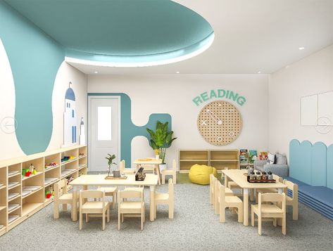 K12 International School Kindergarten Design—Project Preschool Interior Design Classroom, Kindergarten Furniture Design, Kindergarten Interior Design Classroom, Kindergarten Design Architecture, Kindergarten Interiors, School Interior Design Classroom, Preschool Interior Design, Modern Daycare Design, Preschool Setup