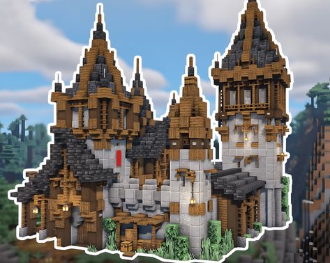 #30 Best Minecraft Castle Ideas [And, How To Build Them] - TechShout Minecraft Outpost, Minecraft Castle Ideas, Minecraft Decor, Minecraft Idea, Minecraft Village, Castle Ideas, Minecraft Seed, Small Castles, Disney Movies To Watch