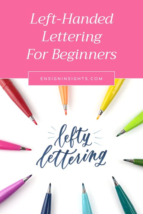 Hand Lettering For Lefties, Left Handed Calligraphy, Left Handed Writing, Basic Hand Lettering, Lettering For Beginners, Hand Lettering For Beginners, Pretty Handwriting, Unique Lettering, Learn Hand Lettering