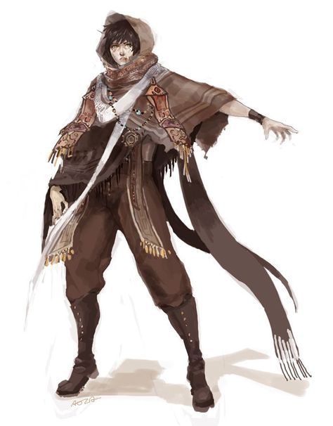 Perfect Chosen Outfit Bard Inspired Outfit, Character Design Desert, Desert Traveler Character Design, Traveller Character Design, Traveler Character Design, Rogue Clothing, Rogue Ninja, Desert Clothing, Desert Outfit