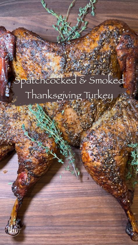 Easy Turkey Dinner, Turkey Injection, Turkey In Oven, Turkey Smoked, Spatchcock Turkey, Smoked Garlic, Turkey Seasoning, Smoked Turkey Recipes, Pellet Grill Recipes