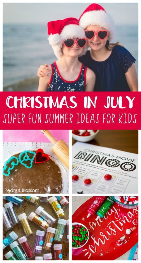 Christmas In July Birthday Party Ideas, Christmas In July Food Ideas For Kids, Christmas In July Summer Camp Ideas, Christmas In July Kids Party, Christmas In July Kids Crafts, Christmas In July Ideas For Kids, Christmas In July Games For Kids, Christmas In July Kids Activities, Xmas In July Party Ideas