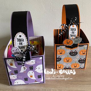 Ludi' Bulles & Créations: *Tutoriel* Sac à bonbons pour Halloween Sac Halloween, Bonbon Halloween, Creation Crafts, Paper Art, Halloween Party, Stampin Up, Lunch Box, Card Making, Paper Crafts