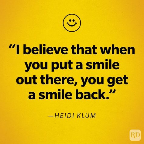 Looking to put a smile on your face? These inspirational, beautiful and happy smile quotes are guaranteed to get you grinning. The post 100 Smile Quotes That Are Sure to Get You Grinning appeared first on Reader's Digest. Short Smile Quotes, Happy Smile Quotes, Smile Qoutes, Cute Smile Quotes, Her Smile Quotes, Smiling Quotes, Smile Captions, Make Me Smile Quotes, Smile Quotes Beautiful