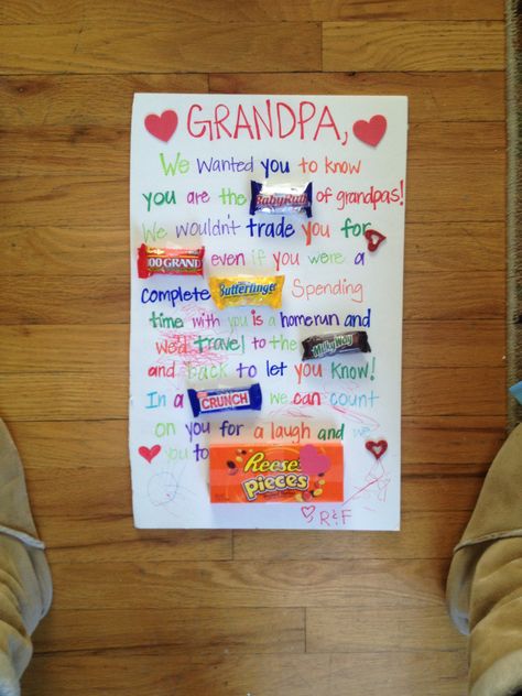 Candy poster                                                       … Fathers Day Candy Poster, Birthday Candy Poster, Candy Bar Posters, Candy Board, Candy Poster, Burning Calories, Grandpa Birthday, Birthday Candy, Candy Cards