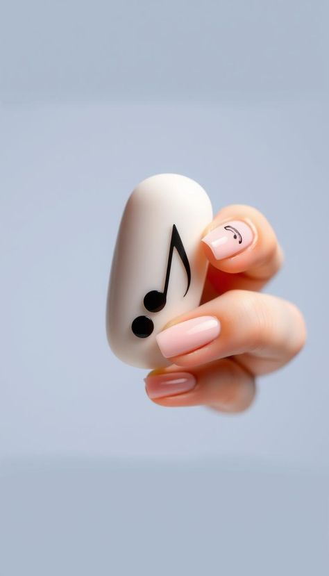 Bring the rhythm to your nails with simple geometric music notes. Ideal for music lovers. #MusicNotes #MelodicMinimalism Music Note Nails, Minimalist Music, Music Note, Nail Arts, Music Notes, Music Lovers, Nail Design, You Nailed It, Nail Designs