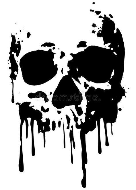 Skull Silhouette, Skull Stencil, Kunst Tattoos, Skulls Drawing, White Drawing, Free Stencils, Skull Tattoo Design, Skull Artwork, Seni 3d