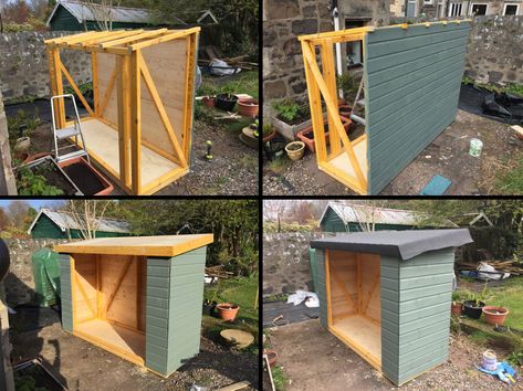 Diy Bike Shed, Garden Bike Storage, Bicycle Storage Shed, Outdoor Bike Storage, Bike Shelter, Shed Diy, Bike Storage Solutions, Brompton Bicycle, Small Shed