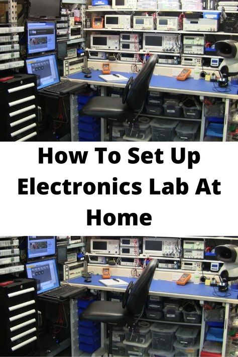 Check this guide to learn how to set up electronics lab at home #home #electronics #electronicslab. Cybersecurity Home Lab, Electronic Workshop, Electronics Workspace, Electronics Lab Workbenches, Home Laboratory, Electronics Workbench, Electronic Lab, Tech Home Office, Robotics Lab