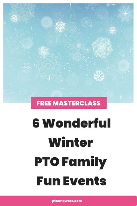 Looking to plan some PTO Family Fun Events for your school during the Winter? Check out this round up of the very best ideas to keep families engaged during the winter season. Winter School Event Ideas, Pta Winter Events, Pto Family Night Ideas, Winter Wonderland School Event, Pta Ideas, Pto Ideas, School Pto, Night School, Parent Involvement