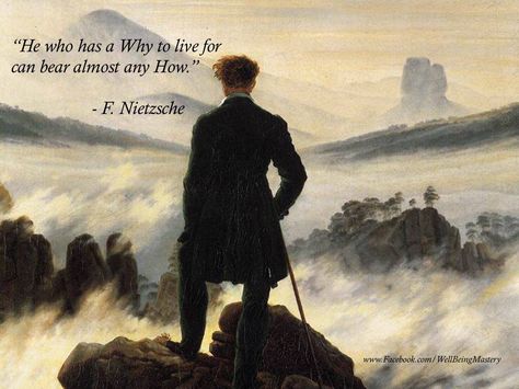 "He who has a Why to live for can bear almost any how" F Nietzshe #NLP #nietzsche Casper David, David Friedrich, Art Of Manliness, Caspar David Friedrich, Albrecht Dürer, Art Carte, California Poppy, Friedrich Nietzsche, Romantic Art