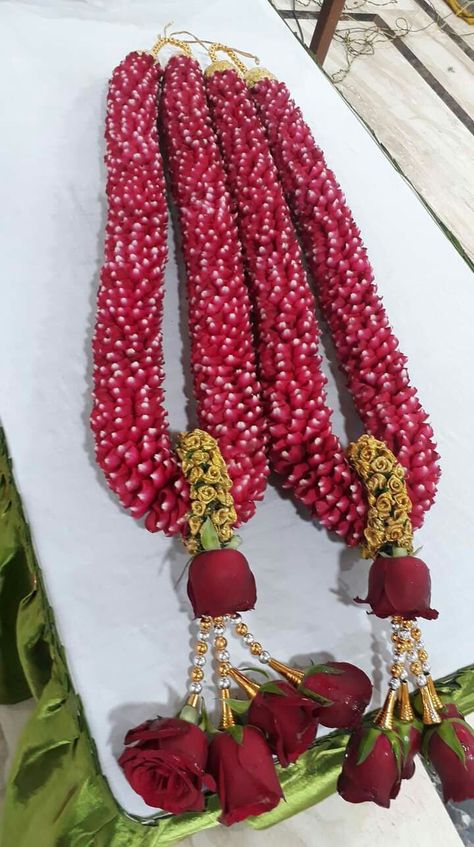 Wedding Mala Rose, Poola Dandalu, Flower Mala, Wedding Mala, Wedding Card Decorations, Indian Wedding Garland, Wedding Flower Jewelry, Bridal Hair Accessories Flower, Garland Wedding Decor