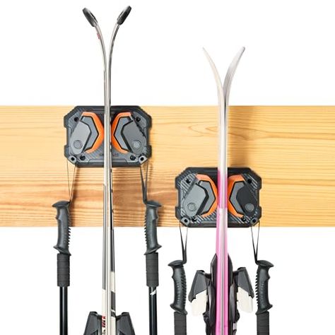 Skifavs Ski Wall Mount Space-Saving, Ski and Snowboard Wall Storage Rack for Garage Wall Fits Any Ski/Snowboard Display, Ski Rack Damage-Free Ski Holders Organize Skis Long-Term Storage Gifts for men Snowboard Display, Snowboard Wall, Ski Rack, Free Skiing, Ski Storage, Gear Organizer, Long Term Storage, Garage Walls, Ski Snowboard