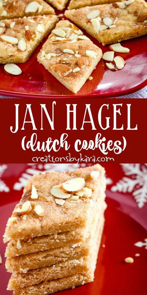 Dutch Cookies Recipes Netherlands, Dutch Baking Recipes, Jan Hagel Cookies Recipe, Dutch Dessert Recipes, International Cake Recipes, Dutch Almond Cookies, Dutch Christmas Recipes, Dutch Cookies Recipes, Dutch Recipes Netherlands Traditional