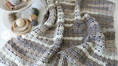 Shell Crochet Blanket Tutorial - Beginner Friendly | Shell Crochet Blanket, Crochet Blankets For Beginners, Crochet Shell Blanket, Crochet Smock Stitch, Melanie Ham, Crochet Stitches Ideas, Shell Crochet, Crochet Blanket Tutorial, Free Baby Blanket Patterns