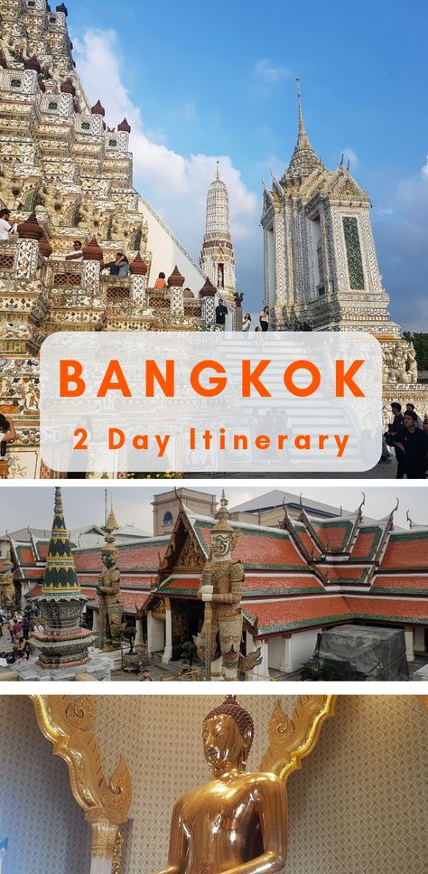 Bangkok Thailand: A perfect two day itinerary to see the main sights with 2 days in Bangkok, Thailand. #bangkok #thailand #citybreak #asia #loveasia #travel Bangkok Itinerary, Thailand Itinerary, Thailand Travel Tips, Thailand Travel Guide, Koh Chang, Bangkok Travel, Ao Nang, Visit Thailand, Koh Phangan