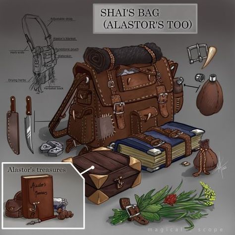 Props Concept, Magic Bag, Camping Hacks Diy, D D Items, Dnd Dragons, Anime Demon Boy, Fantasy Props, Skateboard Girl, Dungeons And Dragons Homebrew