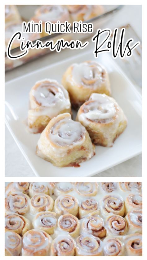 Cinnamon Rolls Easy Quick, Mini Cinnamon Buns, Kids Crafts Easy, Cinnamon Bites, Personal Desserts, Quick Cinnamon Rolls, Mini Cinnamon Rolls, Cinnamon Bun Recipe, Cinnabon Cinnamon Rolls