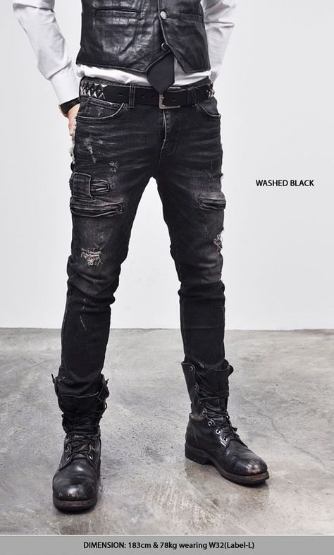 Biker Jeans Men, Scene Girl, Diesel Punk, Mens Fashion Wear, Mens Fashion Edgy, Stylish Mens Fashion, Hipster Mens Fashion, Biker Jeans, Psychobilly