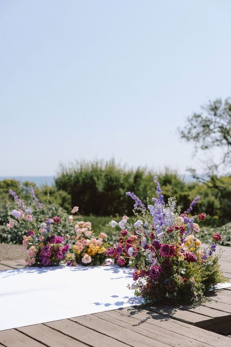 Flowers Along Aisle Wedding, Floor Meadow Wedding, Ground Floral Ceremony, Wildflower Grounded Arch, Wedding Flower Meadow, Floor Flower Arch, Ground Wedding Arch, Floral Meadow Wedding, Wildflower Wedding Florals