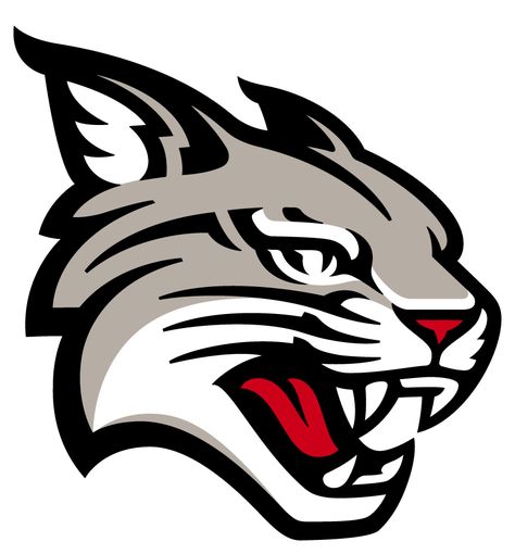 Davidson Wildcats Logo Primary Logo (2023-Pres) - Primary wildcat head logo in red, gray, black, and white. The redrawn wildcat head showcases the mascot in a new, more dynamic 3/4 profile view. Ears back and teeth drawn, the wildcat captures the energy and ferocity of Davidson`s student-athletes. Davidson College introduced new academic & athletic marks in August 2023 to showcase the college`s strong community. The redesigned wildcat image features edges and angles reflective of the lettering Football Vinyl Decal, Teeth Drawing, Wildcats Logo, Mascot Logos, Football Logos, Sport Logos, Sport Logo Design, Helmet Logo, Decal For Car