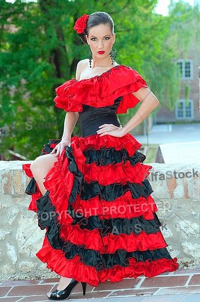 Flamenco style dress