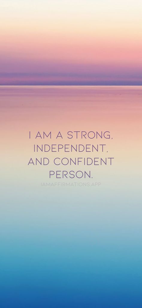 I am a strong, independent, and confident person. From the I am app: https://iamaffirmations.app/download Confident Person, Strong Independent, Neon Signs, Confidence, Neon