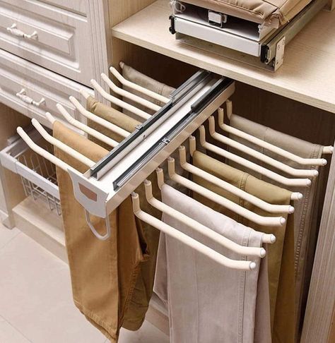 Pants Hanger, Being Organized, Pants Rack, Dream Closet Design, Closet Design Layout, Closet Renovation, Desain Furnitur Modern, Luxury Closets Design, Wardrobe Interior Design