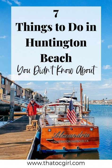 Here are 7 of the most unique things to do in Huntington Beach, California. All of these activities in Huntington Beach can be done all year long due to the amazing weather. Click through to find out how many things are new to you! #HuntingtonBeach #SurfCityUSA | Unique activities in Huntington Beach | What to do in California | Things to do in California | Huntington Beach activities via @That OC Girl Newport Beach California Bachelorette, Things To Do In Huntington Beach Ca, Huntington Beach Outfit, Things To Do In Huntington Beach, Things To Do In Newport Beach California, Anaheim California Things To Do In, Things To Do In Long Beach California, Hungtinton Beach California, Southern California Style Outfits