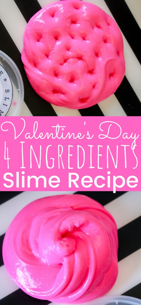 This easy Valentine's Day Pink Slime Recipe is perfect for sharing with friends. Instead of giving out candy this Valentine's Day share the love of slime with all of your friends. The perfect pink slime recipe to celebrate Valentine! - simplytodaylife.com #SlimeRecipe #EasySlime #PinkSlime #ValentineSlime #ValentineDay #SensorySlime #SimpleSlime #SlimeForKids Keto Valentines, Mocha Cheesecake, Sugar Cookie Cups, Valentines Recipes Desserts, Pink Slime, Keto Pumpkin Pie, Craft Recipes, Slime Recipes, Strawberry Mousse