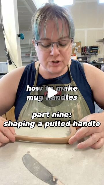 Bozeman Community Kiln on Instagram: "Part 9 of how to make mug handles! In this part, Ashleah teaches you how to make your mug handle more decorative than a standard pulled handle.  What is your favorite kind of handle? We love making these stein style mugs!  #handlepulling #handmademug #ceramics #pottery #stoneware" Pulling Handles Pottery, Pottery Handles Ideas, Mug Handles Pottery, Clay Handles, Mug Handles, Pottery Handles, Mug Handle, Pottery Stoneware, Pottery Inspiration