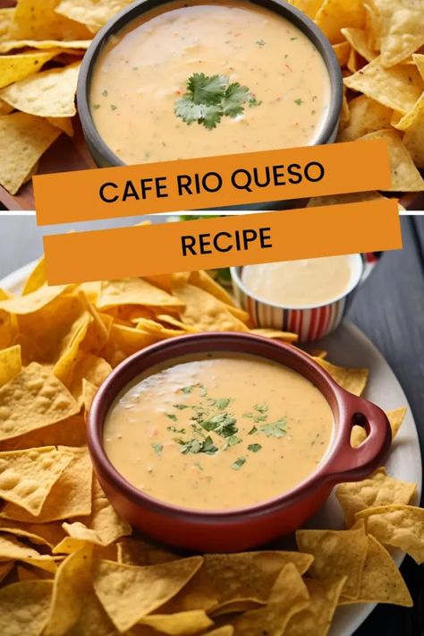 Queso Dip Cafe Rio, Copycat Cafe Rio Queso, Cafe Rio Queso Recipe, Cafe Rio Queso Dip, Alamo Cafe Queso Recipe, Cafe Rio Recipes Copycat, Costa Vida Queso Recipe, Cafe Rio Queso, Restaurant Style Queso