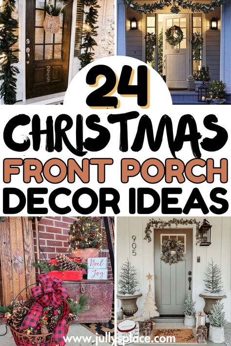 Christmas Front Porch Decor Ideas, christmas front porch decor, front porch christmas decor Christmas Outdoor Pots Front Doors, Outdoor Christmas Decor Ranch Style House, Porch Pillars Christmas Decorations, Cute Christmas Porch Ideas, Simple Outdoor Xmas Decor, Christmas Light Front Porch, Pergola Christmas Decor, Transom Window Christmas Decor, Rustic Porch Christmas Decor