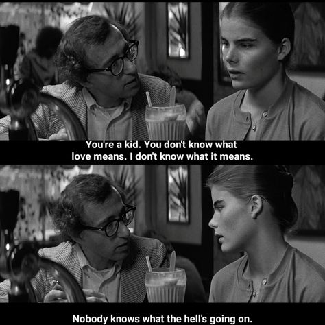 Manhattan Aesthetic Writings, Manhattan Film, Manhattan Woody Allen, Woody Allen Quotes, Manhattan Movie, 1970s Movies, What Love Means, Series Quotes, Movie Talk