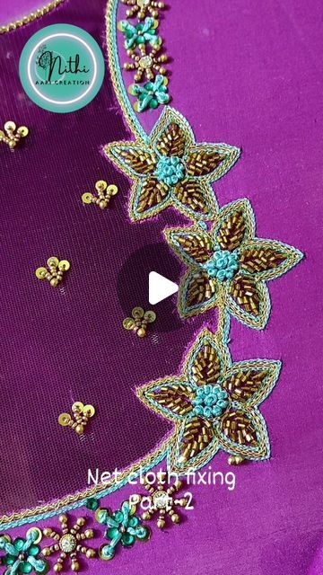 Line Aari Work Blouse, Net Cloth Aari Work Blouse, Simple Arya Work Blouse Designs, Aari Work Net Blouse Designs, Net Maggam Work Blouses, Net Cloth Blouse Designs, Aari Net Work Blouse, Net Aari Work Blouse Designs, Aari Sleeve Designs For Blouse