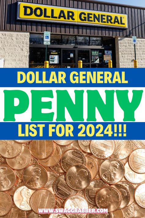 Dollar General Penny items are items that employees were supposed to pull from the shelf before they dropped to 1 penny so they are not going to help you get these. Get the list and learn how to get them! #pennylist #dollargeneral Penny Shopping At Dollar General, Penny List Dollar General, Dollar General Hacks, Dollar General Meals, Clean Pennies, Dollar General Diy, How To Clean Pennies, Dollar General Penny Items, Dollar General Couponing