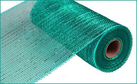 Narrow Metallic Teal with Teal Foil Deco by CreationsbySaraJane Plastic Mesh, Wreath Making Supplies, Diy Wreaths, Wreath Supplies, Mesh Ribbon, Metallic Foil, Deco Mesh Wreaths, Holiday Diy, Dark Teal