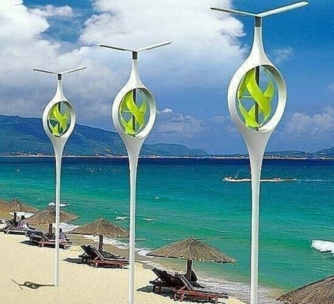 Beach Lamp, Beach Lamps, Innovation Ideas, Future Energy, Energy Generator, Solar Wind, Energy Projects, Green Technology, Diy Solar