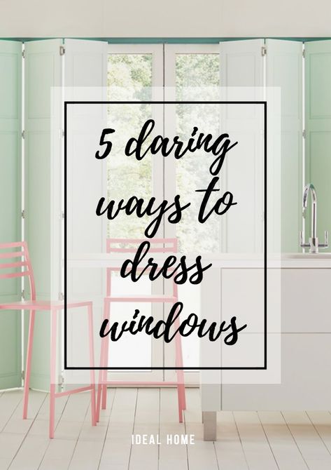 Choose curtains, shutters and blinds in inspirational colours, patterns or combinations of both to give your room bold designer style. The ranges from Hillarys offer a huge choice, so here’s our pick of the most striking ways to dress your windows for spring... #windows #spring #daring #interiors Huge Windows Bedroom, How To Dress A Window, How To Dress Small Windows, Window Dressings Ideas, Window Dressing Ideas Bedroom, Shutters And Curtains Together, Curtains Over Shutters, Interior Shutters For Windows, Dressing Windows