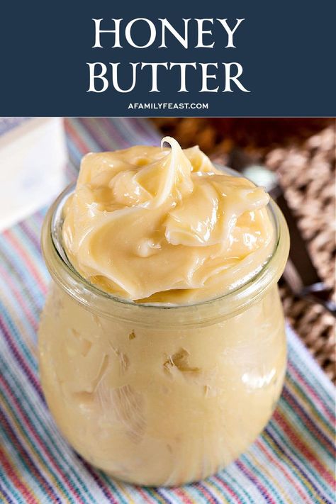 Homemade Honey Butter, Flavored Butter Recipes, Butter Recipes Homemade, Honey Butter Recipe, Whipped Honey, Flavored Butter, Veggie Food, Creamed Honey, Family Feast