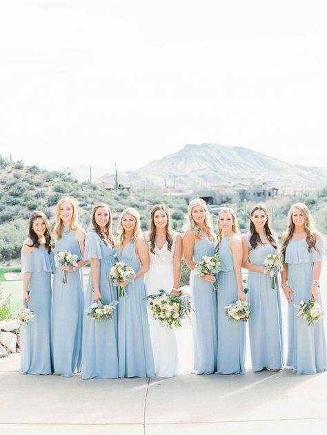 Bridesmaid Dresses Baby Blue, May Wedding Dress, Dresses Baby Blue, Baby Blue Bridesmaid Dresses, Pale Blue Wedding, Sky Blue Weddings, Dusty Blue Bridesmaid, Sky Blue Bridesmaid Dresses, Groom Suit Grey