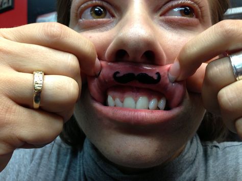 Mustache tattoo I did on a girls lip! Mustache Tattoo On Finger, Mustache Tattoo, Girls Lip, Mouth Tattoo, Machine Tattoo, Lip Tattoos, Piercing Tattoo, Tattoo Inspo, Body Mods